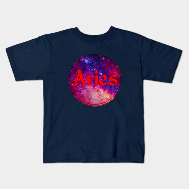 Aries Kids T-Shirt by SkyRay